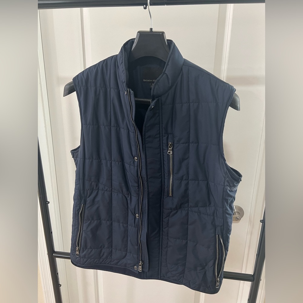 Navy Puffer Vest from Banana Republic